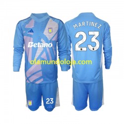 Camisola Aston Villa Emiliano Martinez 23 Guarda-redes Criança Equipamento Terceiro 2024-2025 Manga Comprida